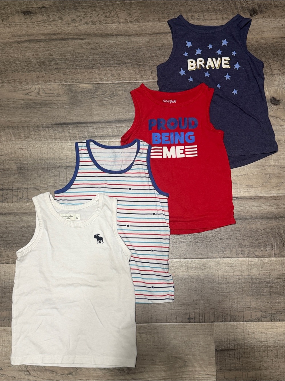 Cat & Jack & Abercrombie Kids Tank Top Bundle of 4 Size 5T